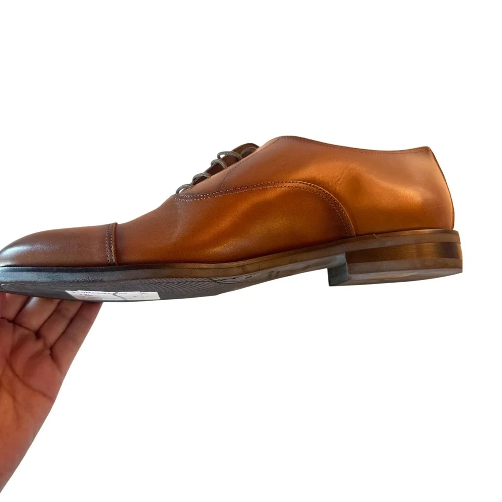 To Boot New York Adam Derrick Tan Southpoint Cap Toe Oxford Shoes Italy 11.5 M